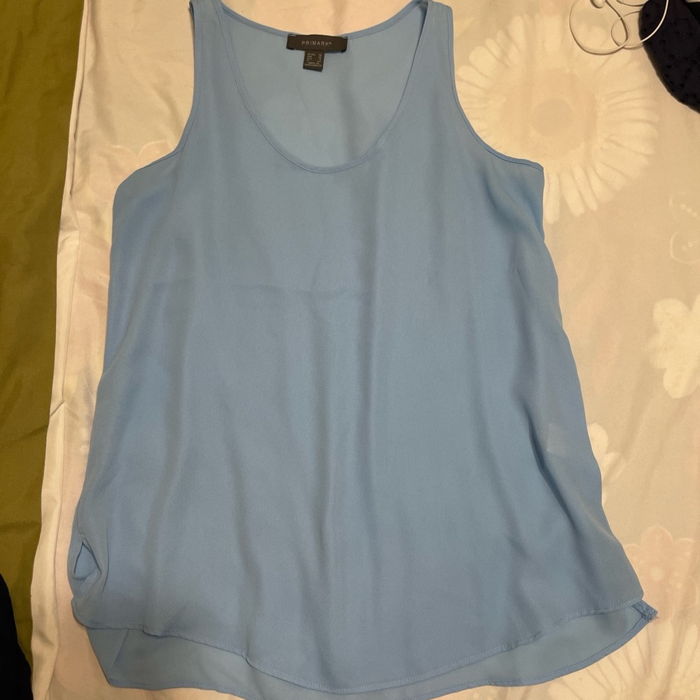 Pastel Blue Sleeveless Top